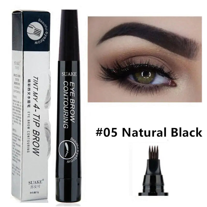 3D 5 Color Waterproof Natural Eyebrow Pencil